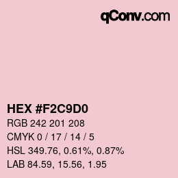 Color code: HEX #F2C9D0 | qconv.com