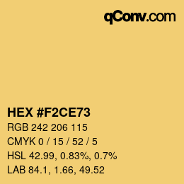 Color code: HEX #F2CE73 | qconv.com