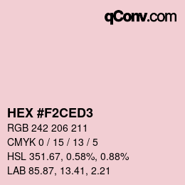 Color code: HEX #F2CED3 | qconv.com