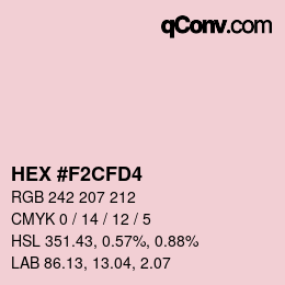 Color code: HEX #F2CFD4 | qconv.com