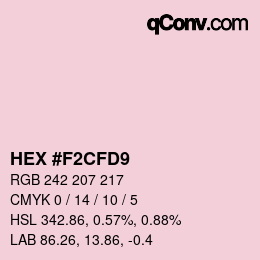 颜色代码: HEX #F2CFD9 | qconv.com