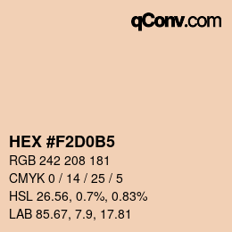 カラーコード: HEX #F2D0B5 | qconv.com