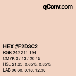 Color code: HEX #F2D3C2 | qconv.com