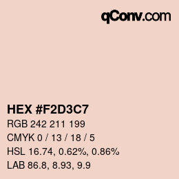 Color code: HEX #F2D3C7 | qconv.com