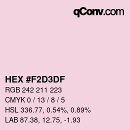 Color code: HEX #F2D3DF | qconv.com