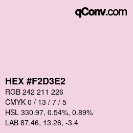 Color code: HEX #F2D3E2 | qconv.com