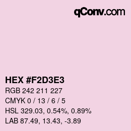 Color code: HEX #F2D3E3 | qconv.com