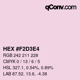 Color code: HEX #F2D3E4 | qconv.com