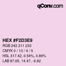 Color code: HEX #F2D3E9 | qconv.com