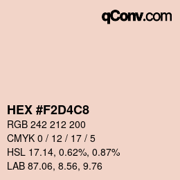 カラーコード: HEX #F2D4C8 | qconv.com