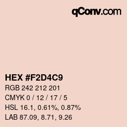 カラーコード: HEX #F2D4C9 | qconv.com