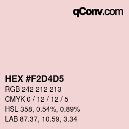 颜色代码: HEX #F2D4D5 | qconv.com