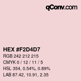 カラーコード: HEX #F2D4D7 | qconv.com