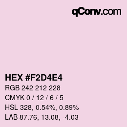 Color code: HEX #F2D4E4 | qconv.com