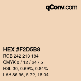 カラーコード: HEX #F2D5B8 | qconv.com