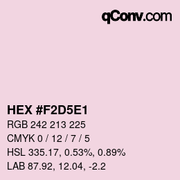 Color code: HEX #F2D5E1 | qconv.com