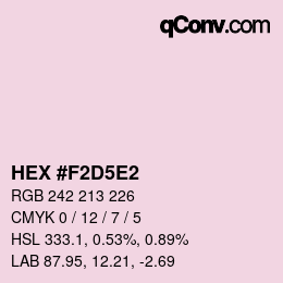 Color code: HEX #F2D5E2 | qconv.com