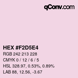 カラーコード: HEX #F2D5E4 | qconv.com