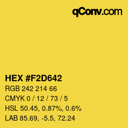 カラーコード: HEX #F2D642 | qconv.com