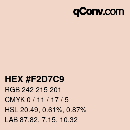 Farbcode: HEX #F2D7C9 | qconv.com