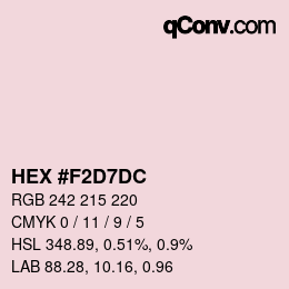 Farbcode: HEX #F2D7DC | qconv.com