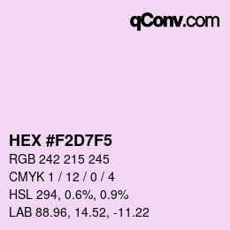 カラーコード: HEX #F2D7F5 | qconv.com