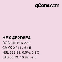 カラーコード: HEX #F2D8E4 | qconv.com