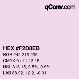 Color code: HEX #F2D8EB | qconv.com