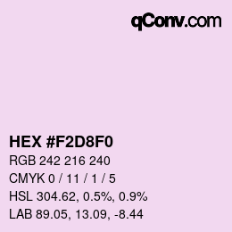 Color code: HEX #F2D8F0 | qconv.com