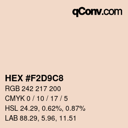 Color code: HEX #F2D9C8 | qconv.com