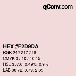 Color code: HEX #F2D9DA | qconv.com
