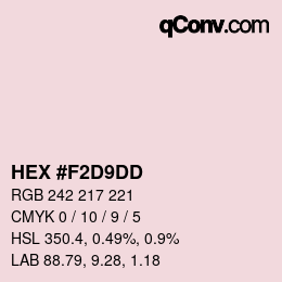 Color code: HEX #F2D9DD | qconv.com
