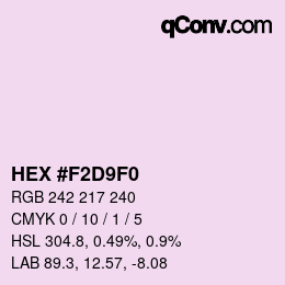 カラーコード: HEX #F2D9F0 | qconv.com