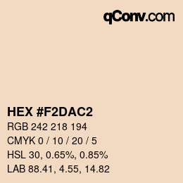 Color code: HEX #F2DAC2 | qconv.com