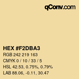 カラーコード: HEX #F2DBA3 | qconv.com
