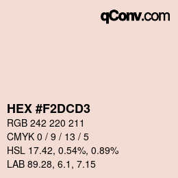 カラーコード: HEX #F2DCD3 | qconv.com