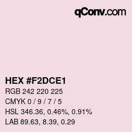 颜色代码: HEX #F2DCE1 | qconv.com