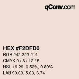 カラーコード: HEX #F2DFD6 | qconv.com