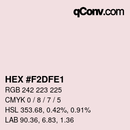 Color code: HEX #F2DFE1 | qconv.com