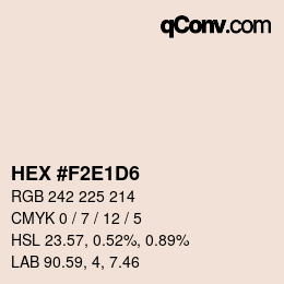 Color code: HEX #F2E1D6 | qconv.com