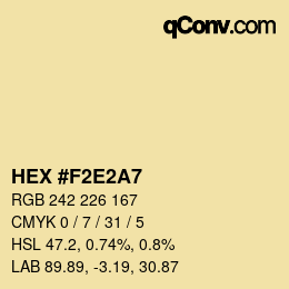颜色代码: HEX #F2E2A7 | qconv.com