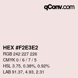 Color code: HEX #F2E3E2 | qconv.com