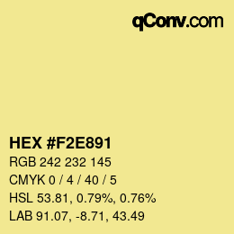 颜色代码: HEX #F2E891 | qconv.com