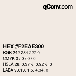 Color code: HEX #F2EAE300 | qconv.com