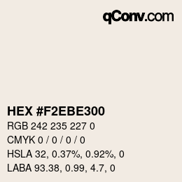 Color code: HEX #F2EBE300 | qconv.com