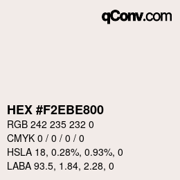 Color code: HEX #F2EBE800 | qconv.com