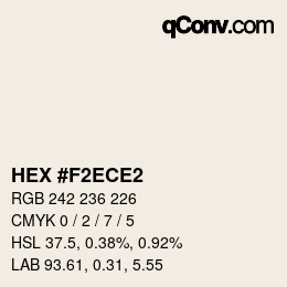 カラーコード: HEX #F2ECE2 | qconv.com