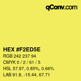 Farbcode: HEX #F2ED5E | qconv.com