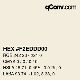 Código de color: HEX #F2EDDD00 | qconv.com