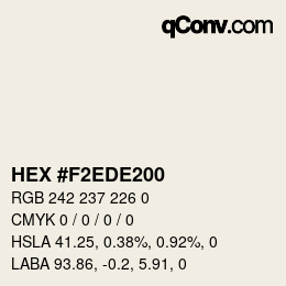 Color code: HEX #F2EDE200 | qconv.com